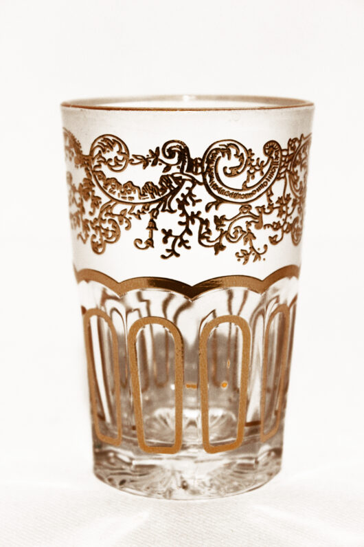 Orient Teeglas Bohemia weiss: Erhältlich im Onlineshop von El-Fesi/Oriental Art Decor - Orientalisches Teezubehör.